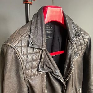 Allsaints Conroy Leather Jacket - Size Small